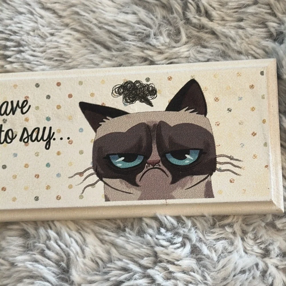 Grumpy Cat 2013 Desk Wall Sign If You Dont Have Anything Nice To Say Good Meme